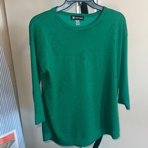Cable & Gauge Emerald Green Knit Pullover